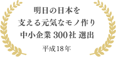 明日の日本を支える元気なモノ作り中小企業300社 選出
